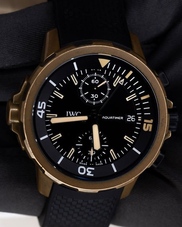 2019 IWC Schaffhausen Aquatimer "Expedition Charles Darwin" S.E. 44MM Black Dial Rubber Strap (IW379503)