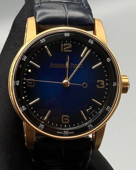Audemars Piguet Code 11.59 41MM Blue Dial Leather Strap (15210OR.OO.A002KB.03)
