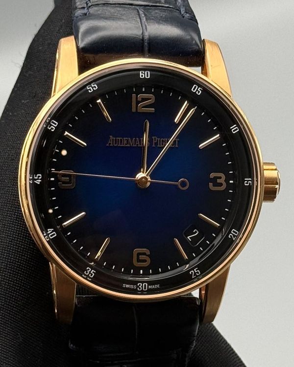 Audemars Piguet Code 11.59 41MM Blue Dial Leather Strap (15210OR.OO.A002KB.03)