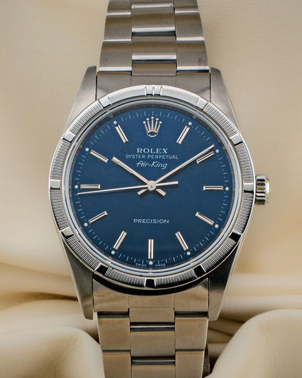 2001 Rolex Air-King 34MM Blue Dial Oyster Bracelet (14010)
