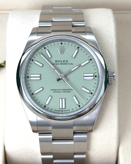 2026 Rolex Oyster Perpetual 41MM Pistachio Dial Oyster Bracelet (134300)
