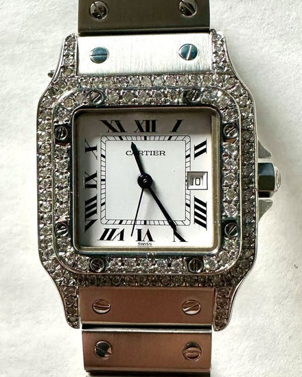 Cartier Santos De Cartier 41MM White Dial Steel Bracelet (2960)