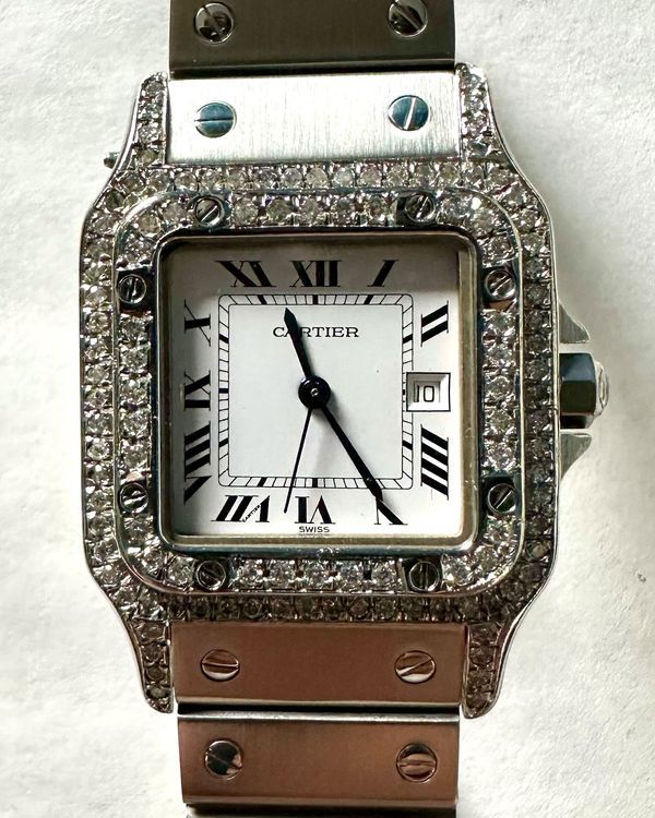 Cartier Santos De Cartier 41MM White Dial Steel Bracelet (2960)