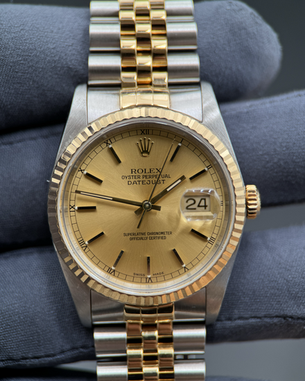 Rolex Datejust 36MM Champagne Dial Two-Tone Jubilee Bracelet (16233)
