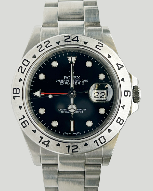 No Reserve - 2009 Rolex Explorer II 40MM Black Dial Oyster Bracelet (16570)