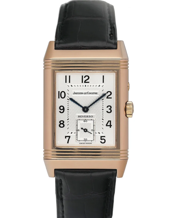 Jaeger-LeCoultre Reverso Duo 26MM White Dial Rose Gold Leather Strap (Q2712470)