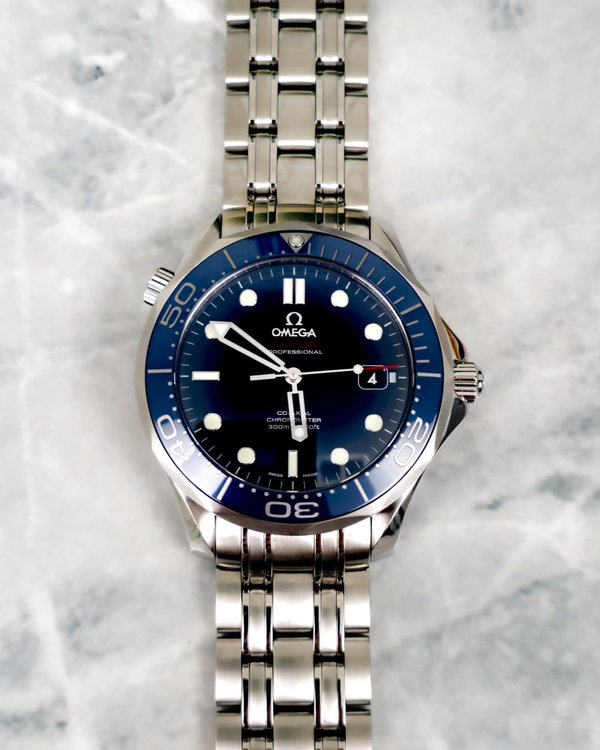 No Reserve - 2019 Omega Seamaster Diver 300M 41MM Blue Dial Steel Bracelet (212.30.41.20.03.001)