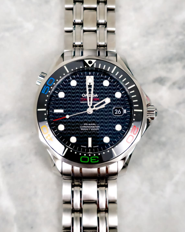 No Reserve - 2016 Omega Seamaster Diver 300M 41MM "Rio 2016" Limited Edition Co-Axial Chronometer Steel Black Dial (522.30.41.20.01.001)