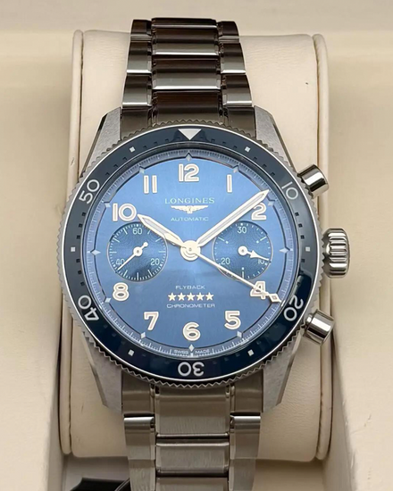 Longines Spirit Flyback 42MM Blue Dial Steel Bracelet (L3.821.4.93.6)