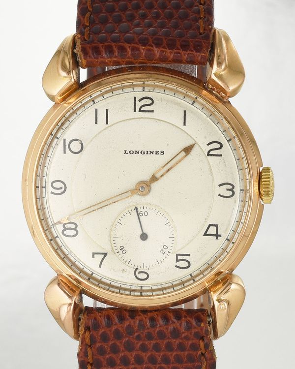 Longines Vintage 34MM Silver Dial Aftermarket Leather Strap (Longines)