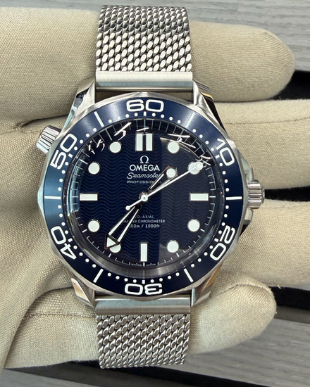 2026 Omega Seamaster Diver 300M "James Bond 60th Anniversary" 42MM Blue Dial Steel Bracelet (210.30.42.20.03.002)