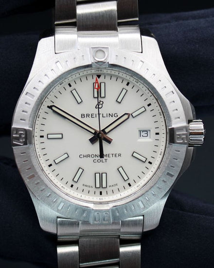 No Reserve - 2020 Breitling Chronomat Colt 41MM White Dial Steel Bracelet (A17313101G1A1)