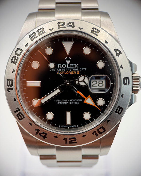 No Reserve - Rolex Explorer II 42MM Black Dial Oyster Bracelet (216570)