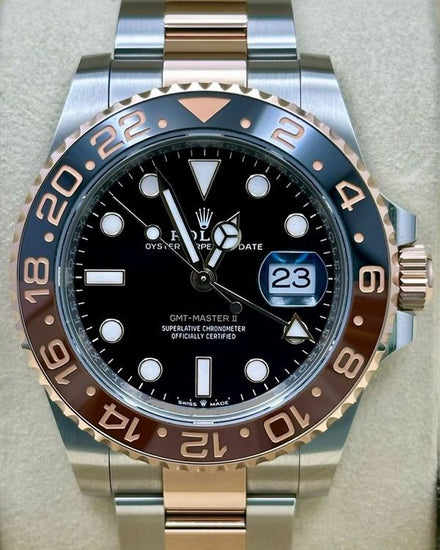 2023 Rolex GMT-Master II "Rootbeer" 40MM Black Dial Two-Tone Oyster Bracelet (126711CHNR)