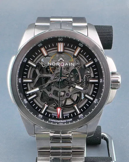 2023 Norqain Independence 42MM Skeleton Dial Steel Bracelet (N3000.07S01.B01)