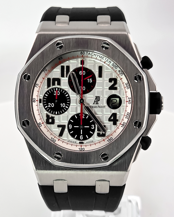Audemars Piguet Royal Oak Offshore Chronograph 42MM White Dial Rubber Strap (26170ST.OO.D101CR.02)