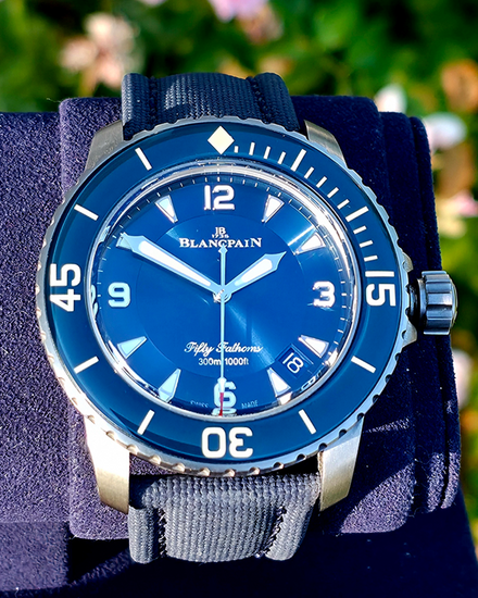 2025 Blancpain Fifty Fathoms 45MM Blue Dial Textile Strap (5015-12B40-052A)