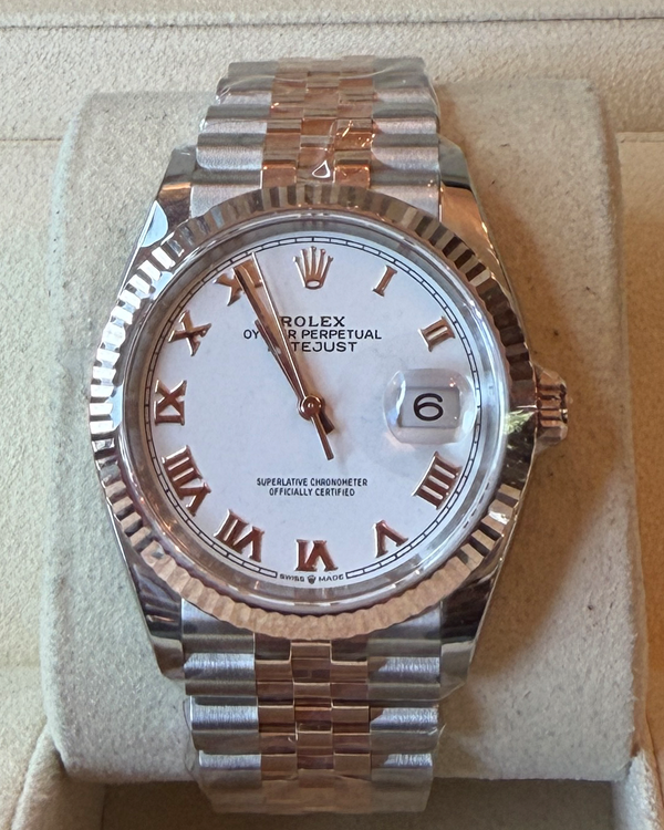 2026 Rolex Datejust 36MM White Dial Two-Tone Jubilee Bracelet (126231)