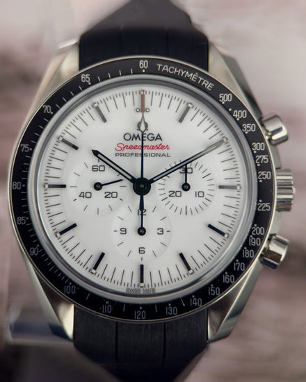 2026 Omega Speedmaster Professional Moonwatch 42MM White Dial Rubber Strap (310.32.42.50.04.001)