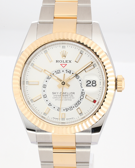 2026 Rolex Sky-Dweller 42MM White Dial Two-Tone Oyster Bracelet (336933)