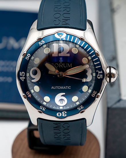 Corum Bubble Diver 45MM Blue Dial Rubber Strap (82.180.20)