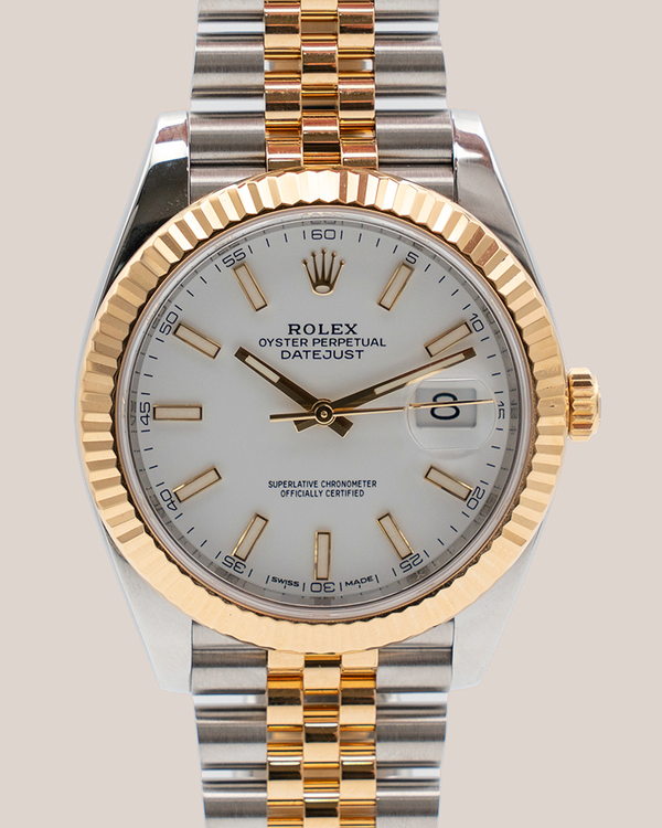 2018 Rolex Datejust 41MM White Dial Two-Tone Jubilee Bracelet (126333)
