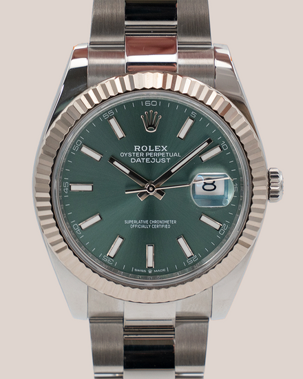 2026 Rolex Datejust 41MM Mint Green Dial Oyster Bracelet (126334)