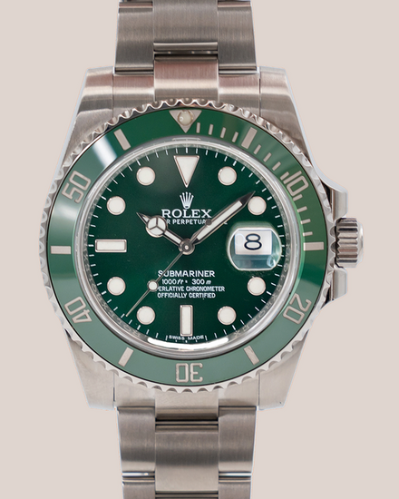 2016 Rolex Submariner Date "Hulk" 40MM Green Dial Oyster Bracelet (116610LV)