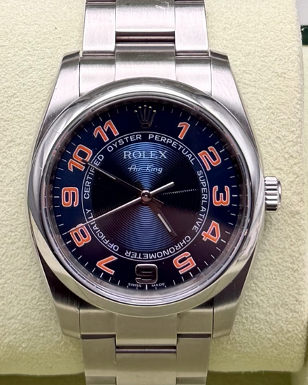 2011 Rolex Air-King 34MM Blue Dial Oyster Bracelet (114200)