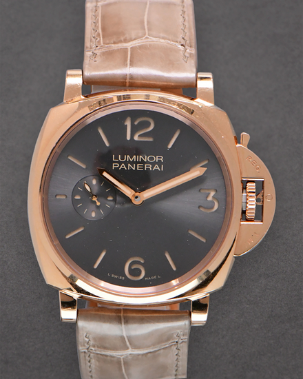 2017 Panerai Luminor Due 3 Days 42MM Grey Dial Leather Strap (PAM00677)