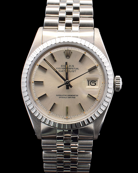 1975 Rolex Datejust Rolex Datejust 36MM Silver "Pie Pan" Dial Jubilee Bracelet (1603)