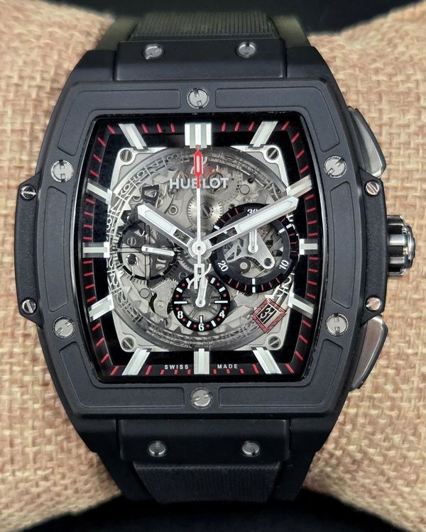 2021 Hublot Spirit Of Big Bang Black Magic 45MM Skeleton Dial Rubber Strap (601.CI.0173.RX)