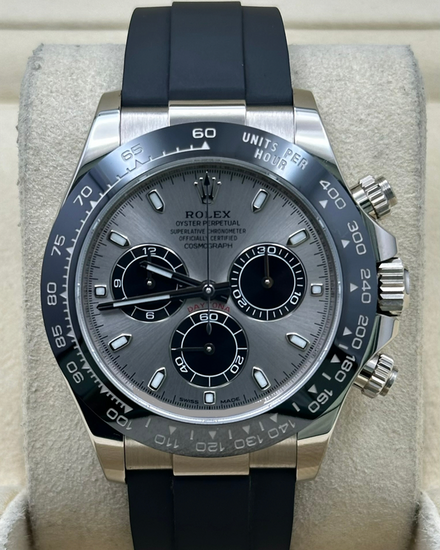2020 Rolex Cosmograph Daytona 40MM Silver Dial Oysterflex Strap (116519LN)
