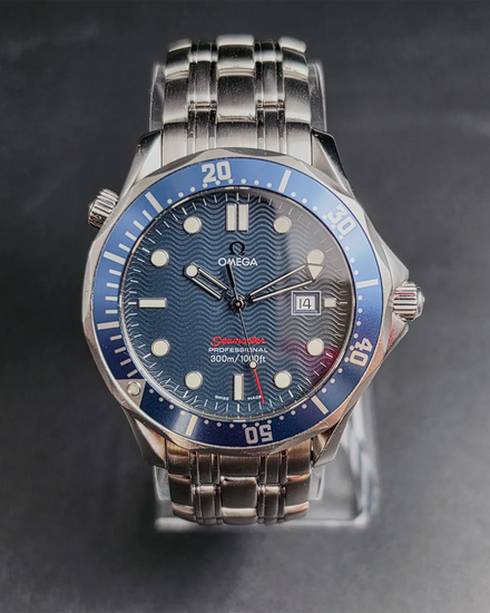 No Reserve - Omega Seamaster 41MM Quartz Blue Dial Steel Bracelet (2221.80.00)
