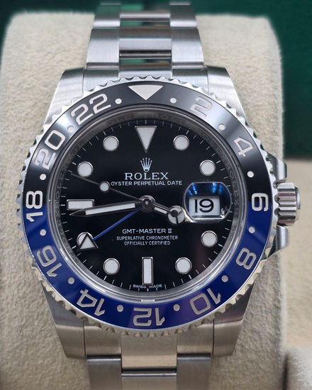 2015 Rolex GMT-Master II "Batman" 40MM Black Dial Oyster Bracelet (116710BLNR)
