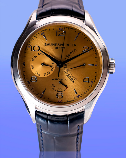 No Reserve - 2022 Baume & Mercier Clifton 43MM Bronze Dial Leather Strap (M0A10189)