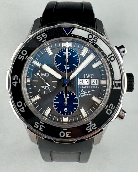 IWC Schaffhausen Aquatimer Chronograph "Cousteau" 44MM Grey Dial Rubber Strap (IW376706)