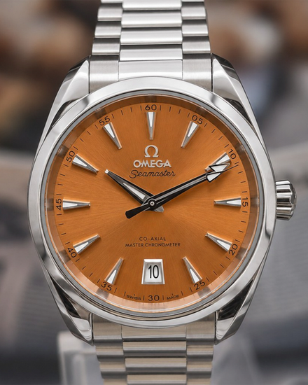 2026 Omega Seamaster Aqua Terra "Shades" 38MM Saffron Dial Steel Bracelet (220.10.38.20.12.001)