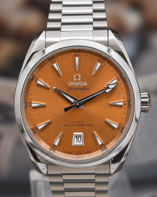 2026 mega Seamaster Aqua Terra "Saffron Shades" 38MM Saffron Dial Steel Bracelet (220.10.38.20.12.001)