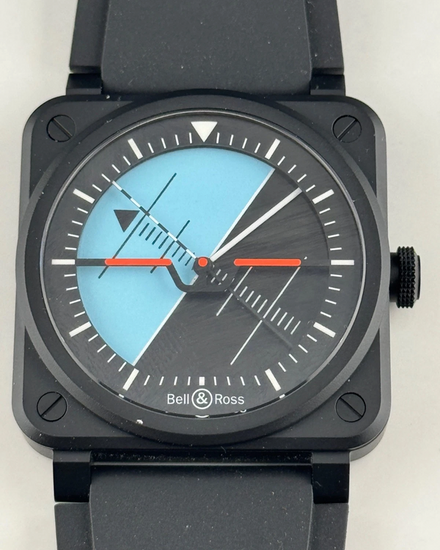 Bell & Ross BR 03 Horizon L.E. 41MM Black Dial Rubber Strap (BR03A-HRZ-CE/SRB)