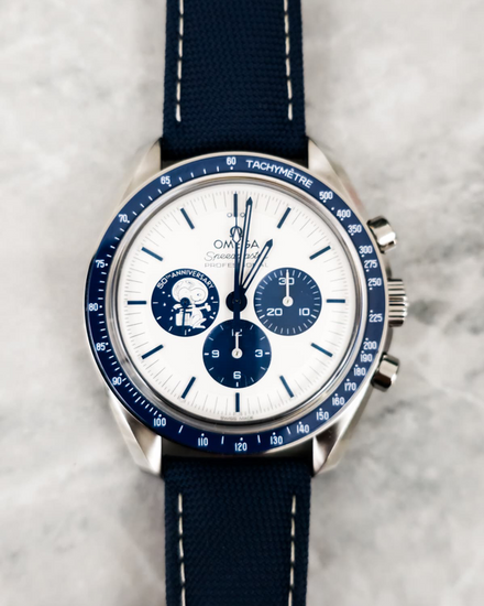 2025 Omega Speedmaster Anniversary Series “Silver Snoopy Award” 42MM Silver Dial Textile Strap (310.32.42.50.02.001)