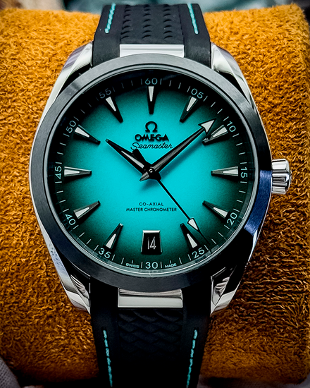 2025 Omega Seamaster Aqua Terra 150M 41MM Turquoise Dial Rubber Strap (220.32.41.21.03.001)