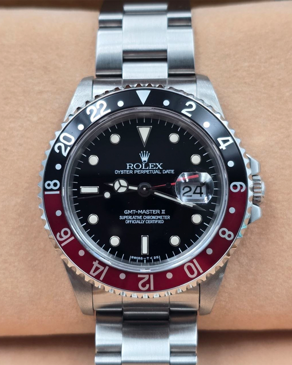 1996 Rolex GMT-Master II "Coke" 40MM Black Dial Oyster Bracelet (16710)