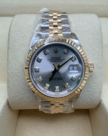 2026 Rolex Lady-Datejust 28MM Silver Dial Two-Tone Super Jubilee Bracelet (279173)