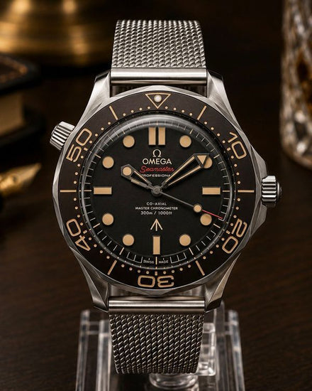 2023 Omega Seamaster Diver 300M  007 James Bond Edition "No Time To Die" 42MM Brown Dial Titanium Bracelet (210.90.42.20.01.001)