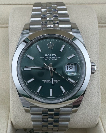 2025 Rolex Datejust 41MM Mint Green Dial Jubilee Bracelet (126300)