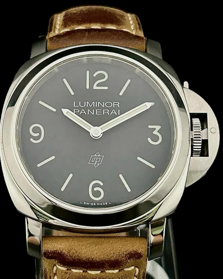 2021 Panerai Luminor Base Logo 44MM Black Dial Leather Strap (PAM01086)