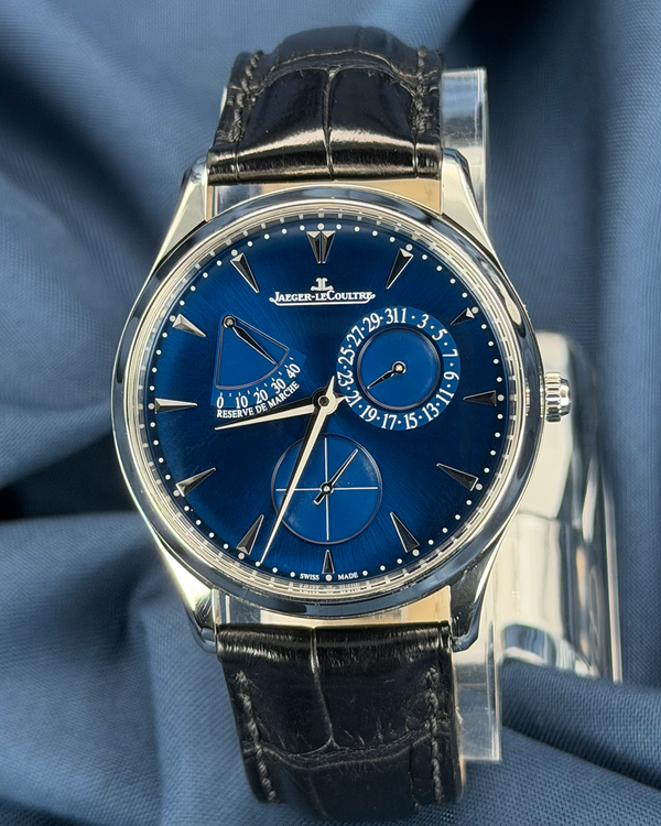 2019 Jaeger-LeCoultre Master Ultra Thin Power Reserve 39MM Blue Dial Leather Strap (Q1378480)