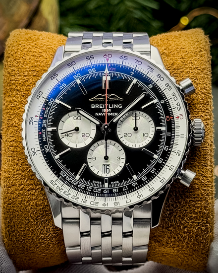 2024 Breitling Navitimer B01 Chronograph 46MM Black Dial Steel Bracelet (AB0137)