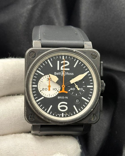 No Reserve - Bell & Ross BR 03-94 Golden Heritage 42MM Black Dial Rubber Strap (BR03-94 S)